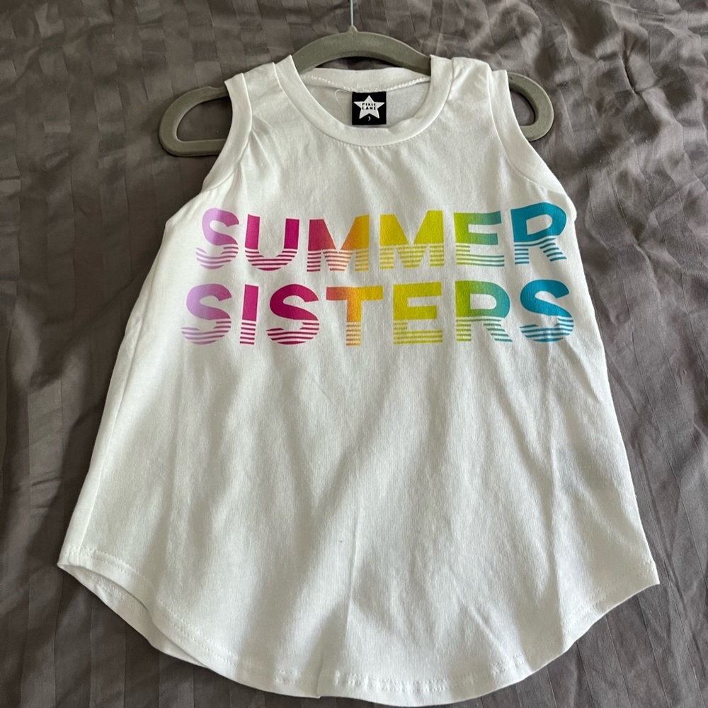 NWT PixieLane Summer Sisters soft cotton tank size 3